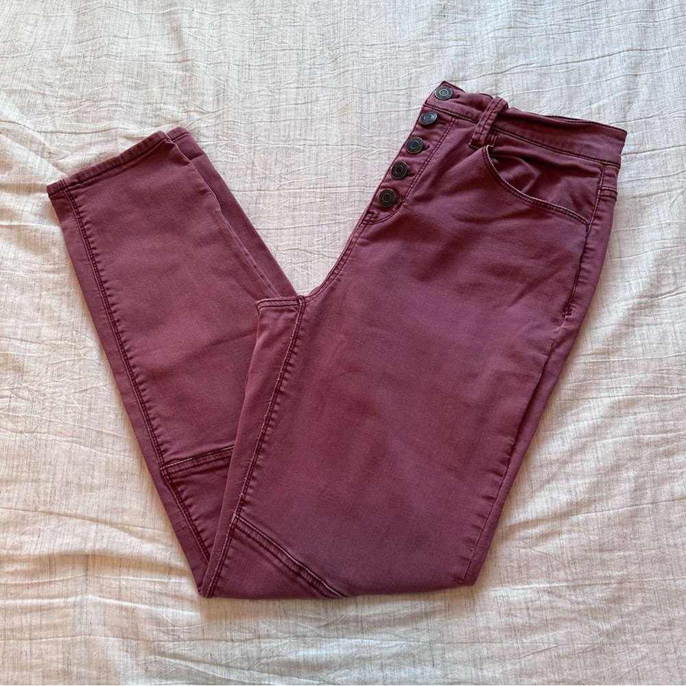 Mudd Maroon High-Rise Jeggings Size 11